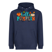 Navy hello pumpkin Heavyweight Hoodie - AdoDesignShop