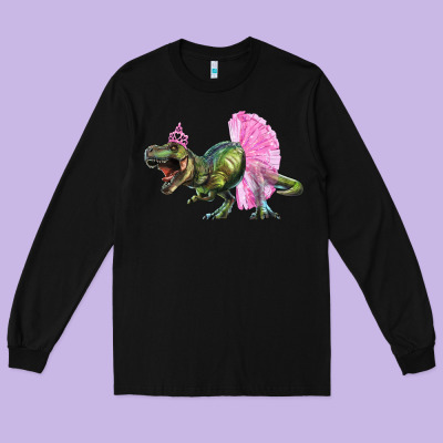 Long Sleeve Tee Balerina T-Rex Dinosaur With Tutu