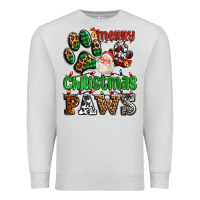 Dove Grey merry christmas paws with santa Premium Sweatshirt - AdoDesignShop