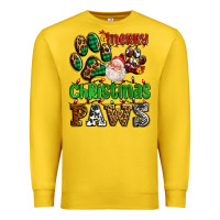 Lemon merry christmas paws with santa Premium Sweatshirt - AdoDesignShop