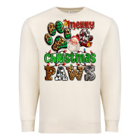 Sandshell merry christmas paws with santa Premium Sweatshirt - AdoDesignShop