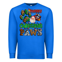 True Royal merry christmas paws with santa Premium Sweatshirt - AdoDesignShop