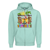 Seafoam the only b.s. i need is beer and sunshine Zipper Hoodie - Zillion Design Studio