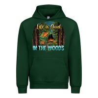 Forest Green life is good in the woods Urban Hoodie - NancyCooperArtShop