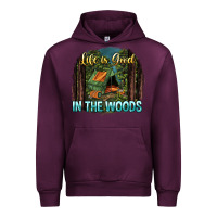 Mauve Wine life is good in the woods Urban Hoodie - NancyCooperArtShop