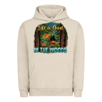 Pigment French Oak life is good in the woods Urban Hoodie - NancyCooperArtShop