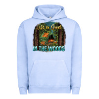 Pigment Grape Ice life is good in the woods Urban Hoodie - NancyCooperArtShop