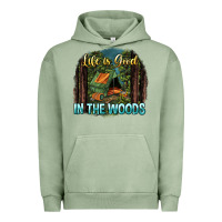 Pigment Oil Green life is good in the woods Urban Hoodie - NancyCooperArtShop