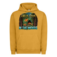 Pigment Peanut Butter life is good in the woods Urban Hoodie - NancyCooperArtShop