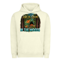 Pigment Pistachio life is good in the woods Urban Hoodie - NancyCooperArtShop