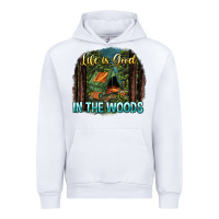 White life is good in the woods Urban Hoodie - NancyCooperArtShop