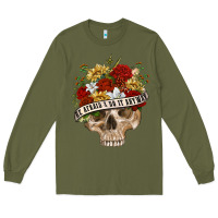 Army Green Be Afraid&Do It Anyway Long Sleeve Tee - RanaPortraitStore