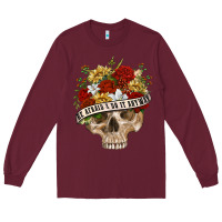 Burgundy Be Afraid&Do It Anyway Long Sleeve Tee - RanaPortraitStore