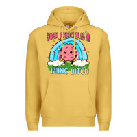 Antique Gold your anxiety is a lying bitch Premium Hoodie - MaliasSmallBusiness