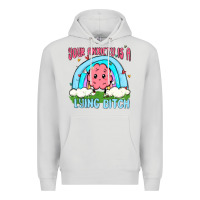 Dove Grey your anxiety is a lying bitch Premium Hoodie - MaliasSmallBusiness