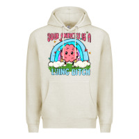 Oatmeal Heather your anxiety is a lying bitch Premium Hoodie - MaliasSmallBusiness