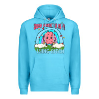 Ocean Blue your anxiety is a lying bitch Premium Hoodie - MaliasSmallBusiness
