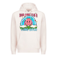 Pale Pink your anxiety is a lying bitch Premium Hoodie - MaliasSmallBusiness