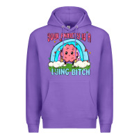 Purple your anxiety is a lying bitch Premium Hoodie - MaliasSmallBusiness