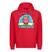Red your anxiety is a lying bitch Premium Hoodie - MaliasSmallBusiness