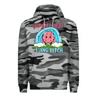 Slate Camo your anxiety is a lying bitch Premium Hoodie - MaliasSmallBusiness