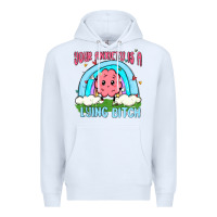 White your anxiety is a lying bitch Premium Hoodie - MaliasSmallBusiness