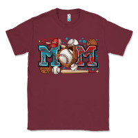 Burgundy mom baseball Classic Tee - Zillion Design Studio