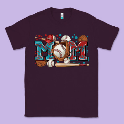 Mom Baseball Classic Tee Designed By Zillion Design Studio