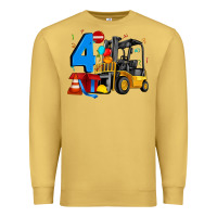 Antique Gold forklift birthday four Premium Sweatshirt - Artiststas