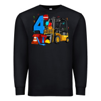 Black forklift birthday four Premium Sweatshirt - Artiststas