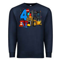 Navy forklift birthday four Premium Sweatshirt - Artiststas