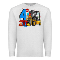 Oatmeal Heather forklift birthday four Premium Sweatshirt - Artiststas
