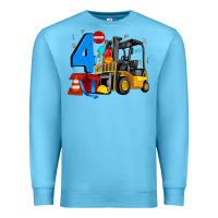 Ocean Blue forklift birthday four Premium Sweatshirt - Artiststas
