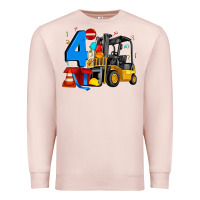 Pale Pink forklift birthday four Premium Sweatshirt - Artiststas