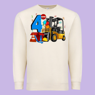 Forklift Birthday Four Premium Sweatshirt Designed By Artiststas