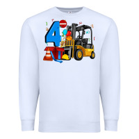 White forklift birthday four Premium Sweatshirt - Artiststas