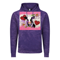Lotus Heart Cow Valentine Vintage Hoodie | Teevron