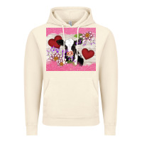 Vintage Artic lotus heart cow valentine Vintage Hoodie - AdoDesignShop