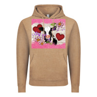 Vintage Coffee lotus heart cow valentine Vintage Hoodie - AdoDesignShop