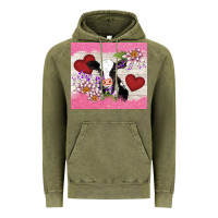 Vintage Olive lotus heart cow valentine Vintage Hoodie - AdoDesignShop