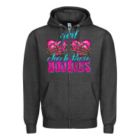 Charcoal Heather Girl Check Those Boobies Zipper Hoodie - texasbilliewilder