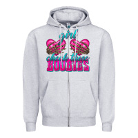 Heather Grey Girl Check Those Boobies Zipper Hoodie - texasbilliewilder