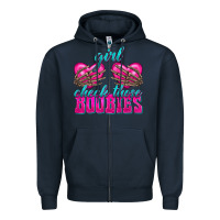 Navy Girl Check Those Boobies Zipper Hoodie - texasbilliewilder