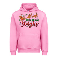 Fuchsia Pink our team sleigh Urban Hoodie - MaliasSmallBusiness