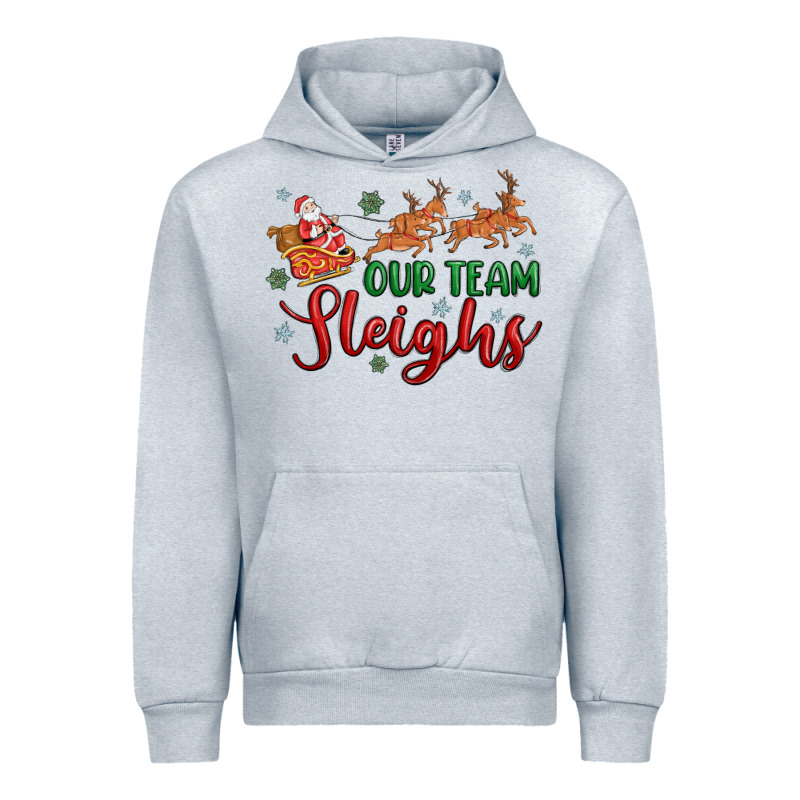 Our Team Sleigh Urban Hoodie by MaliasSmallBusiness | Teevron