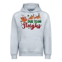 Heather Grey our team sleigh Urban Hoodie - MaliasSmallBusiness