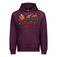 Mauve Wine our team sleigh Urban Hoodie - MaliasSmallBusiness