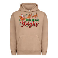 Pigment Burro our team sleigh Urban Hoodie - MaliasSmallBusiness