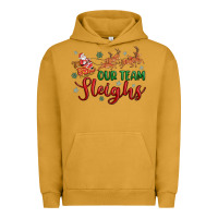 Pigment Peanut Butter our team sleigh Urban Hoodie - MaliasSmallBusiness