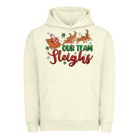 Pigment Pistachio our team sleigh Urban Hoodie - MaliasSmallBusiness